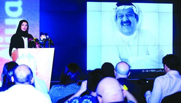 DFI CEO and festival director Fatma Hassan al-Remaihi speaking at the Ajyal press conference at Katara. PICTURE: Ram Chand