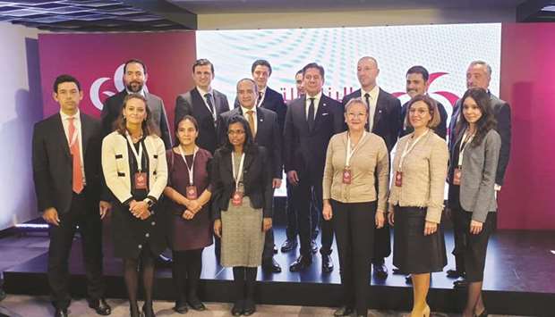 Abraham, Gu00fcr and other Alternatif Bank executives at the u2018Annual Analyst Dayu2019 in Istanbul yesterday.