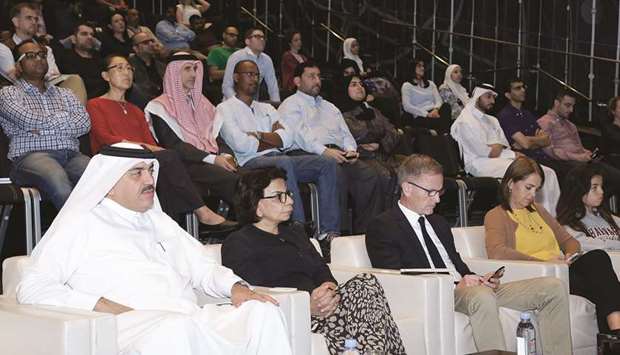 AUDIENCE: HE Mohamed bin Abdullah al-Rumaihi along with the ambassadors of various embassies during the event.
