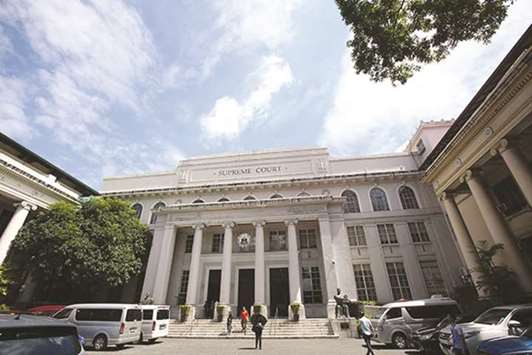 A facade of the Supreme Court at Padre Faura in Manila.