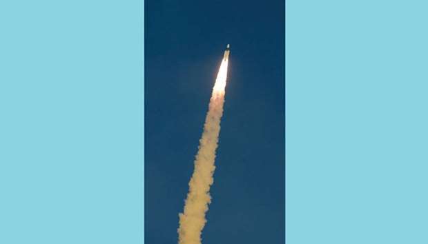 The Indian Space Research Organisationu2019s communication satellite GSAT-29 is launched on board the Geosynchronous Satellite Launch Vehicle (GSLV-mark III-D2), in Sriharikota yesterday.