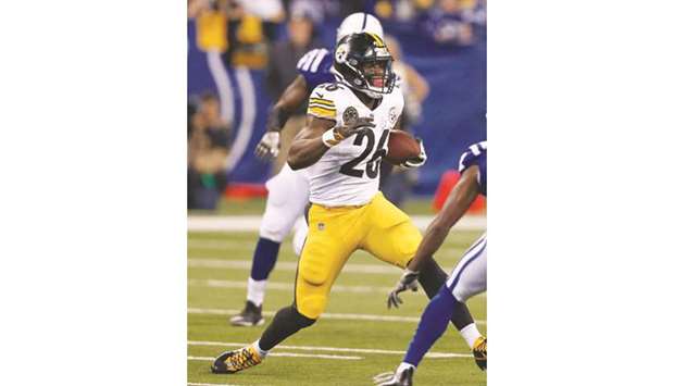In this November 12, 2017, picture, Pittsburgh Steelers running back Leu2019Veon Bell in action against the Indianapolis Colts in Indianapolis. (TNS)