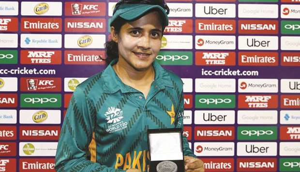 Pakistan captain Javeria Khan's unbeaten 74 earned her the player of the match award.