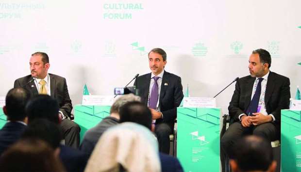 HE the Minister of Culture and Sports of Qatar Salah bin Ghanem bin Nasser al-Ali attending the seventh edition of St Petersburg International Cultural Forum