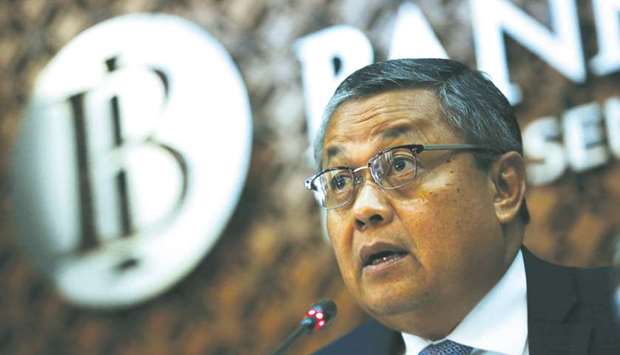 Bank Indonesia governor Perry Warjiyo speaks during a media briefing in Jakarta. Warjiyo said BIu2019s rate hikes and the governmentu2019s measures to curb imports are aimed at cutting the current account gap to 2.5% of GDP in 2019.