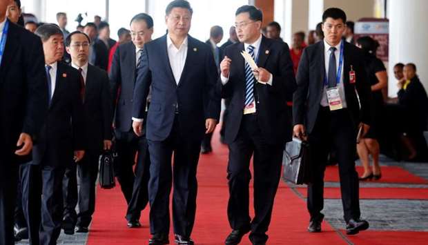 China's President Xi Jinping leaves APEC Haus, during the APEC Summit in Port Moresby, Papua New Guinea