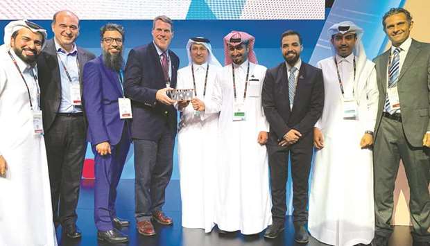 Msheireb Properties team with the Smart City Award.