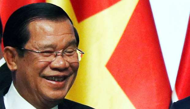 Hun Sen denied military bases of any kind have -- or will be -- built on Cambodian territory