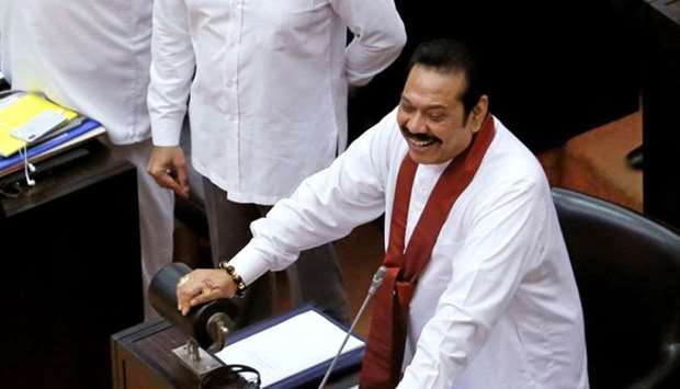 Sri Lanka's newly appointed Prime Minister Mahinda Rajapaksa