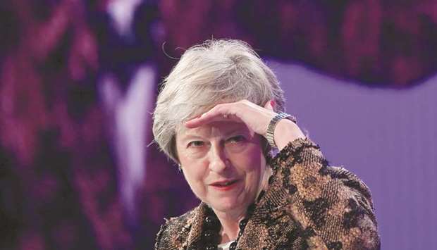 Prime Minister Theresa May replies to questions after speaking at the Confederation of British Industryu2019s (CBI) annual conference in London yesterday.
