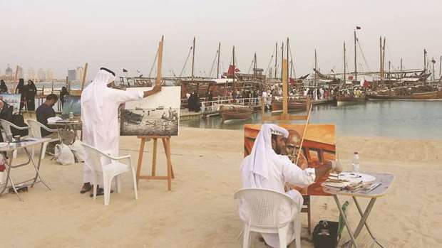 Qatari artists take inspiration from the dhows participating in the annual event.