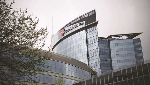 The logo of GlaxoSmithKline sits on the exterior of the pharmaceutical companyu2019s headquarters in London. The AMFu2019s ranking of the worldu2019s top 20 drug companies by their commitment to access, published every two years, placed Britainu2019s GlaxoSmithKline top for a sixth time, despite recent cuts in its African operations.