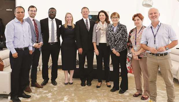 Dr Currie, Dr Karamanian with senior ConocoPhillips executives and HBKU officials in Doha recently.