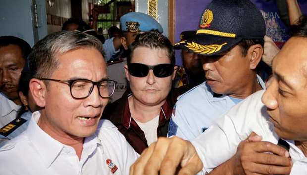 Australian Renae Lawrence (C), a member of the notorious Bali Nine drug smuggling ring, after being released from prison in Bangli Regency, Bali