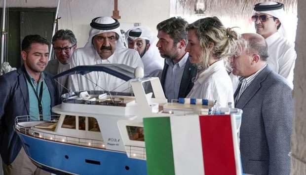 His Highness the Father Amir visits dhow festival