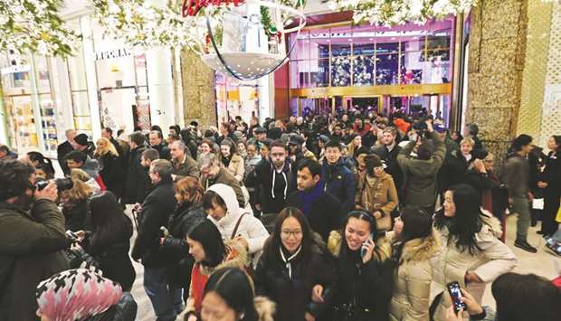 Customers walk through a Macyu2019s store ahead of Black Friday in New York (file). US department stores Macyu2019s, Kohlu2019s, JC Penney and Target were all down between 1% and 3% yesterday and weighed on the broader S&P 500 retailing index, down 0.15%.