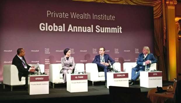 QFC Authority's Sheikha Alanoud during the panel discussion at the the Global Annual Summit held in Paris, France.
