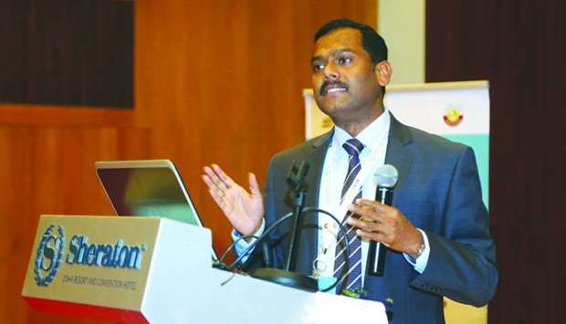 Jayaseelan Singaravelu speaking on u201cGIS Applications for Land Use Urban Planningu201d
