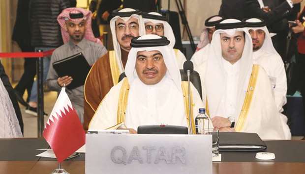 HE the Minister of Commerce and Industry Ali bin Ahmed al-Kuwari at the meeting.