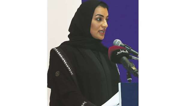 QDB Al Dhameen programme manager Jawaher al-Noaimi speaking at an event. PICTURE: Ram Chand