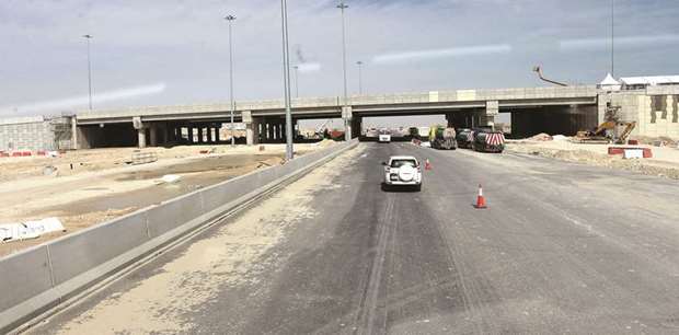 Orbital Highway under construction joins this interchange in Lusail which was partially opened yesterday. PICTURES: Shaji Kayamkulam
