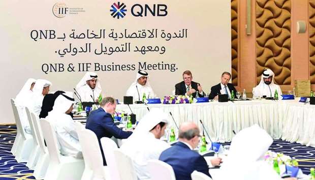 The QNB-IIF meeting discussed macroeconomic developments in the US, emerging market economies and the economic developments in the Mena region.