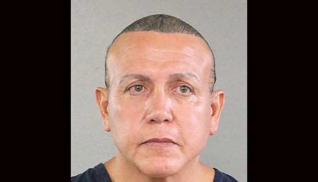 An August 2015 booking photo of Cesar Sayoc. AFP/Broward County Sheriff's office