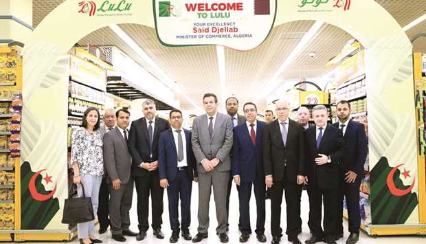 Said Djellab and the Algerian delegation with LuLu Group officials.