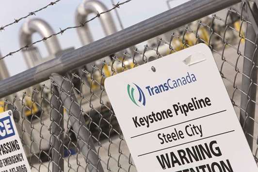 A TransCanada Keystone Pipeline pump station outside Steele City, Nebraska.