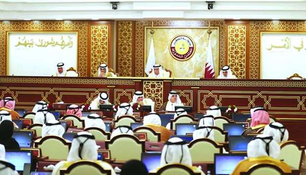 The Council began its session by reviewing the speech of His Highness the Amir Sheikh Tamim bin Hamad al-Thani at the opening of the 48th ordinary session of the Council last Tuesday.