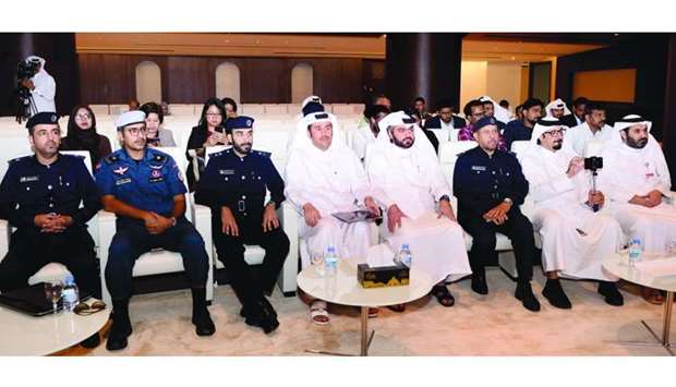 Senior officials at the launch of the new Qatar Visa Portal