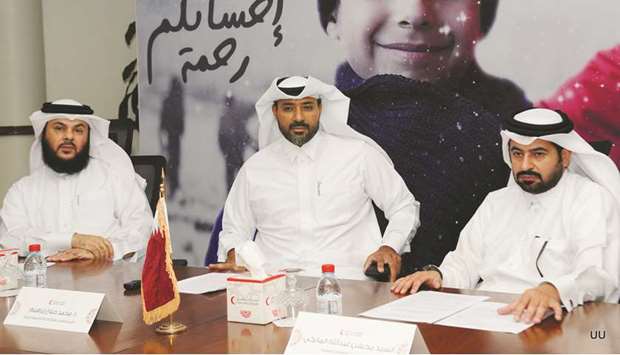 QRCS officials at the press conference yesterday. PICTURE: Nasar K Moidheen