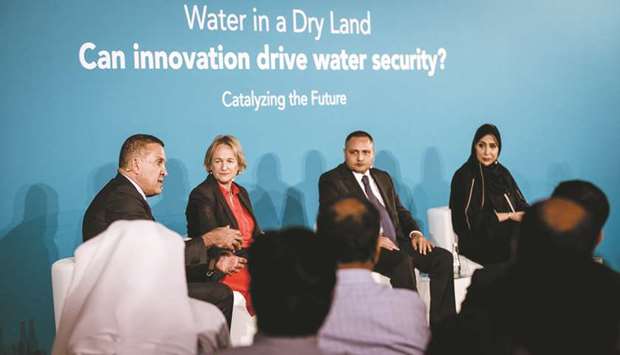The panellists discussing the topic of u2018Water in a dry landu2019.