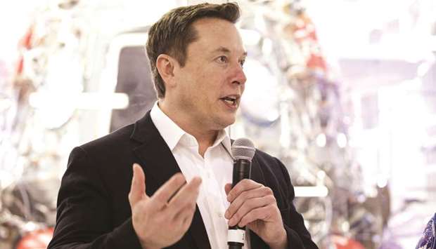 Elon Musk, CEO of Tesla and Space Exploration Technologies Corp (SpaceX), speaks during an event at SpaceX headquarters in Hawthorne, California, on October 10. The billionaire announced on Tuesday that Tesla will expand its global manufacturing network with a factory near Berlin.