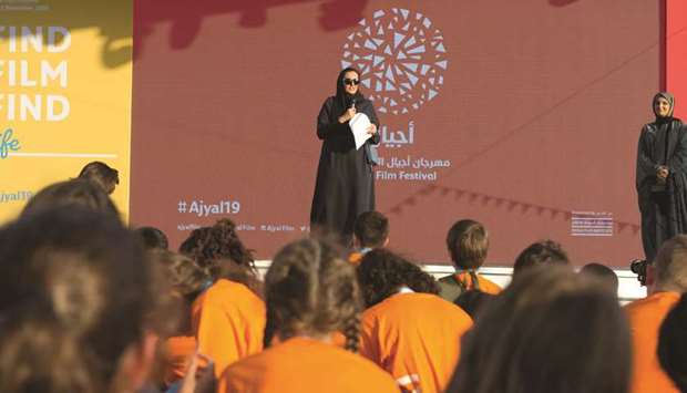 HE Sheikha Al Mayassa bint Hamad bin Khalifa al-Thani at the 2019 Ajyal Film Festival jury opening.