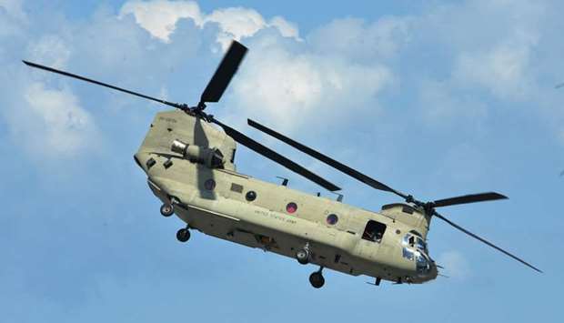 A US Chinook helicopter. File picture