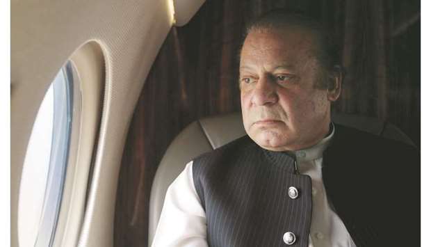 FLIGHT OUT: Former prime minister Nawaz Sharif is back in London for treatment. Reuters
