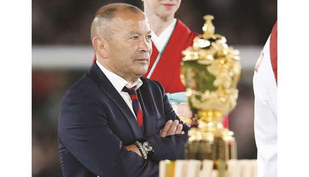 England head coach Eddie Jones looks dejected after the final yesterday.