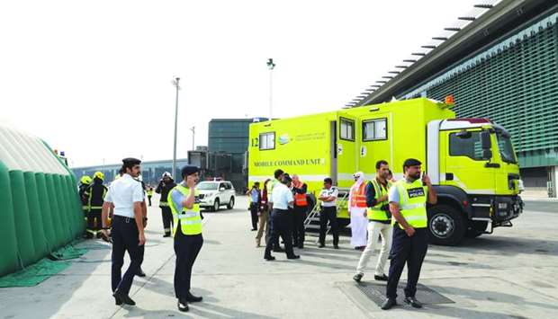 The emergency exercise, Oryx Golf 2019, was arranged and orchestrated by HIA in compliance with the requirements established by the International Civil Aviation Organisation.