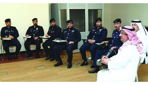 Officers at a session held at the Ministry of Interior.