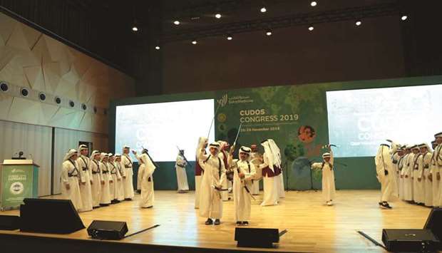 Ardha by the Qatar Center for Culture and Heritage at the opening of the Cudos Congress yesterday.