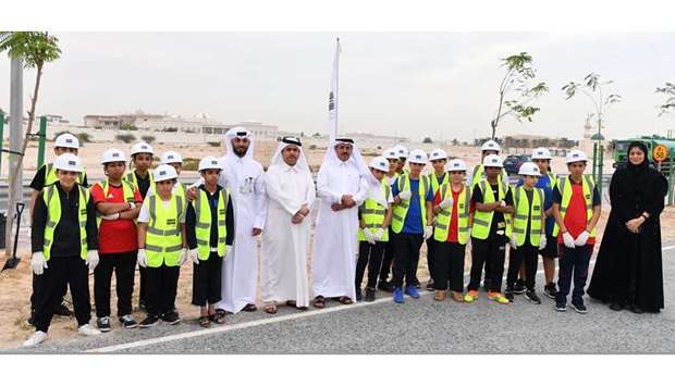 Trees planted on Al Wajba Street