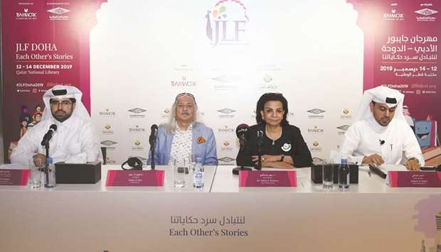 Officials announce the Middle East debut of the JLF in Doha yesterday. PICTURE: Shemeer Rasheed