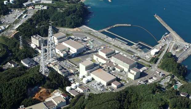 Tohoku Power Electric Co.'s Onagawa Nuclear Power Plant is seen in Onagawa town