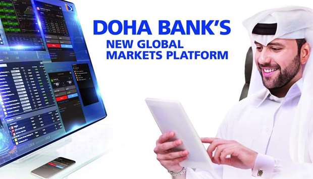 Doha Bank's GM platform allows customers to invest and trade in the US and European stock markets, foreign exchange and commodities
