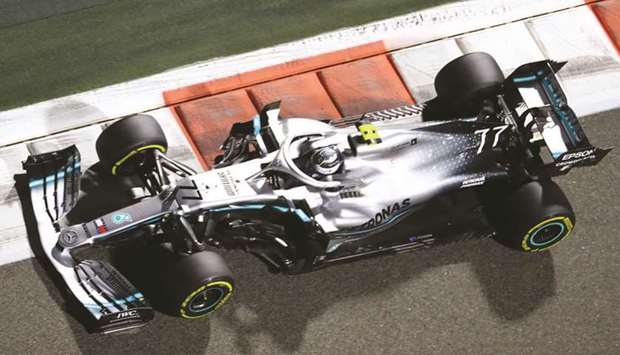 Mercedesu2019 Valtteri Bottas in action during practice yesterday. (Reuters)
