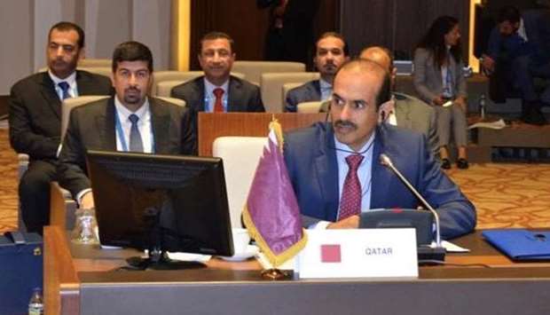 HE al-Kaabi addressing the 5th Summit of the Heads of State and Government of the Gas Exporting Countries Forum (GECF) in Malabo, Equatorial Guinea.