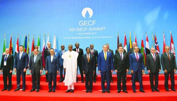 HE al-Kaabi with Buhari, Agha, Barkindo and Sentyurin among other dignitaries during the 5th Summit of Heads of State and Government of the GECF member countries at Malabo, in Equatorial Guinea recently.
