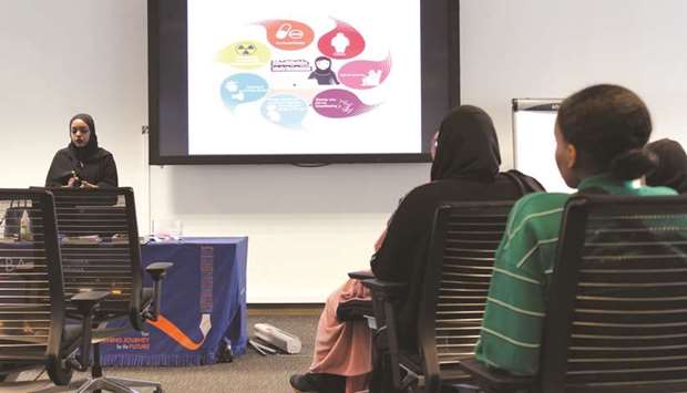 A session on the importance of early detection of breast cancer in progress.