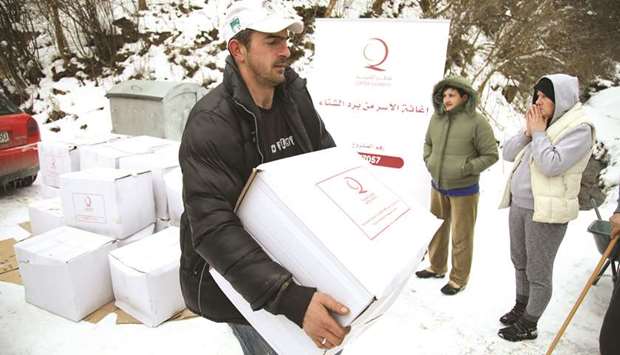 Qatar Charity delivers food items, fuel, blankets and shelters to u201chundreds of thousands of people in needu201d.